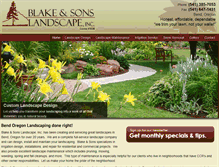 Tablet Screenshot of blakeandsonslandscape.com